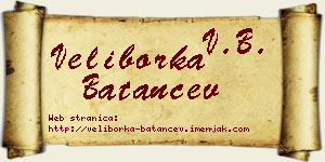 Veliborka Batančev vizit kartica
